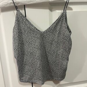 Gray Leopard Print Women's Top